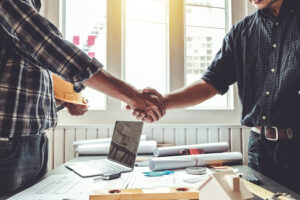 two people shaking hands